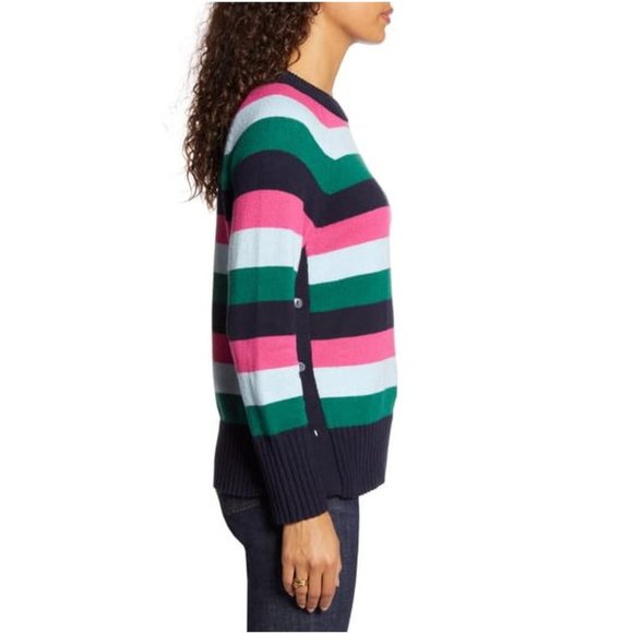 1901 Striped Side Button Pullover Sweater sz S NEW - Picture 4 of 15